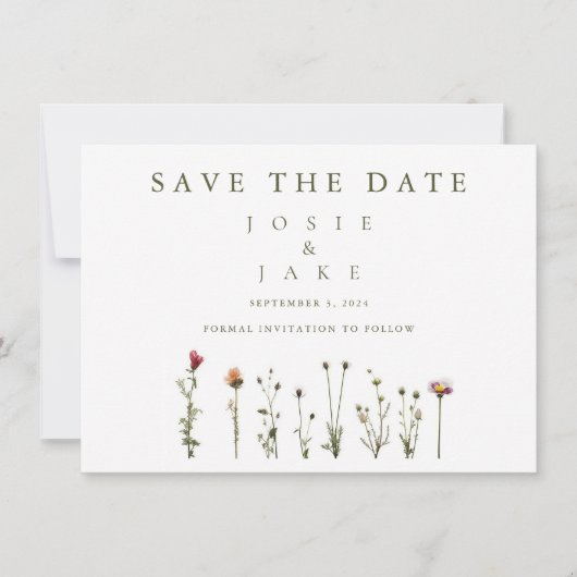 Save The Date Fleurs sauvages Enregistrer la date (Devant)