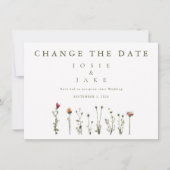 Save The Date Fleurs sauvages Modifier la date (Devant)