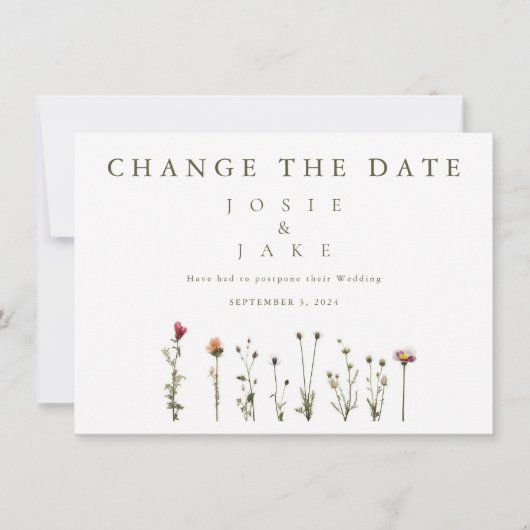 Save The Date Fleurs sauvages Modifier la date (Devant)