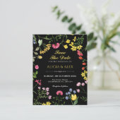 Save The Date Fleurs sauvages noires (Debout devant)