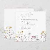 Save The Date Fleurs sauvages printanières (Devant / Derrière)
