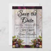 Save The Date Fleurs sauvages, Ruban & Lumières - Violet (Devant)