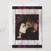 Save The Date Fleurs sauvages, Ruban & Lumières - Violet (Dos)