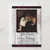 Save The Date Fleurs sauvages, Ruban & Photo - Bourgogne (Dos)