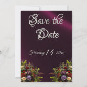 Save The Date Fleurs sauvages, Ruban & Photo - Violet