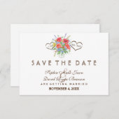 Save The Date Fleurs sauvages rustiques mariage Enregistrer la d (Devant / Derrière)