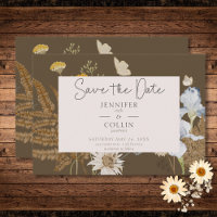 Fleurs sauvages sur Mariage Brown