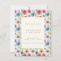 Fleurs sauvages vibreuses sans couture motif maria