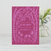 Save The Date Fleurs sauvages Vignes Mariage Enregistrer la date (Debout devant)