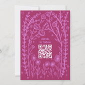 Save The Date Fleurs sauvages Vignes Mariage Enregistrer la date (Dos)