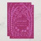 Save The Date Fleurs sauvages Vignes Mariage Enregistrer la date (Devant / Derrière)
