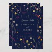 Save The Date Fleurs séchées et pressées de printemps, réservez (Devant / Derrière)