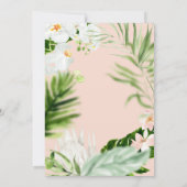 Save The Date Fleurs tropicales rose, sarcelle et orchidée (Dos)