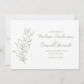 Save The Date Fleurs Vert Sauge Boho Enregistrez La Date (Dos)