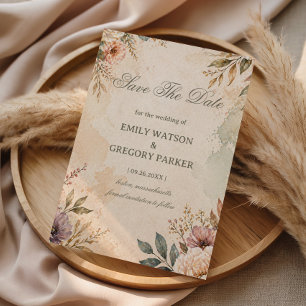 Save The Date Fleurs Vintage Douces