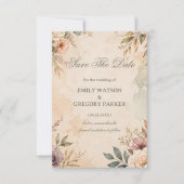 Save The Date Fleurs Vintage Douces (Devant)