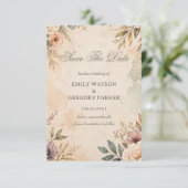 Save The Date Fleurs Vintage Douces (Debout devant)