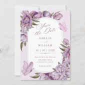 Save The Date Fleurs violettes fleurissent  (Devant)