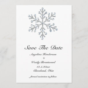 Save The Date Flocon de neige d'hiver Enregistrer la date