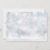 Save The Date Flocons de neige élégants Photo Script Or (Dos)