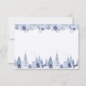Save The Date Flocons de neige rustiques Mariage d'hiver (Dos)