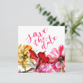 Save The Date Flora Botanica Aquarelle Enregistrer la date (Debout devant)