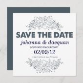 Save The Date floral (Devant / Derrière)