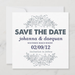 Save The Date floral
