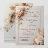 Save The Date Floral (Devant / Derrière)
