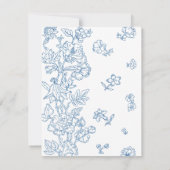 Save The Date Floral blanc/turquoise Enregistrer la date (Dos)