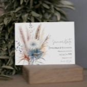 Save The Date Floral Boho d'hiver | Blanc Enregistrer la date