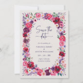 Save The Date Floral brillant (Devant)