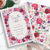 Save The Date Floral brillant