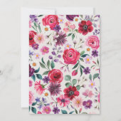 Save The Date Floral coloré (Dos)