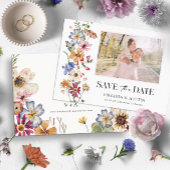 Save The Date Floral coloré
