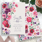 Save The Date Floral coloré