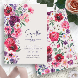 Save The Date Floral coloré