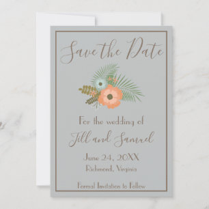 Save The Date Floral de haute qualité