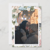 Save The Date Floral d'hiver | Mariage photo rustique (Dos)