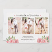 Save The Date Floral Disco Ball Wedding Enregistrer la date (Dos)