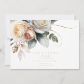 Save The Date Floral Drama Mariage Green ID1022 (Dos)