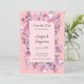 Save The Date Floral Dusty Rose (Debout devant)