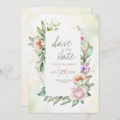 Save The Date Floral en couleurs douces Enregistrer la date (Devant / Derrière)