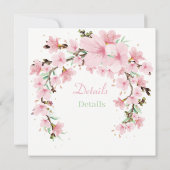 Save The Date Floral Enregistrer La Date (Dos)