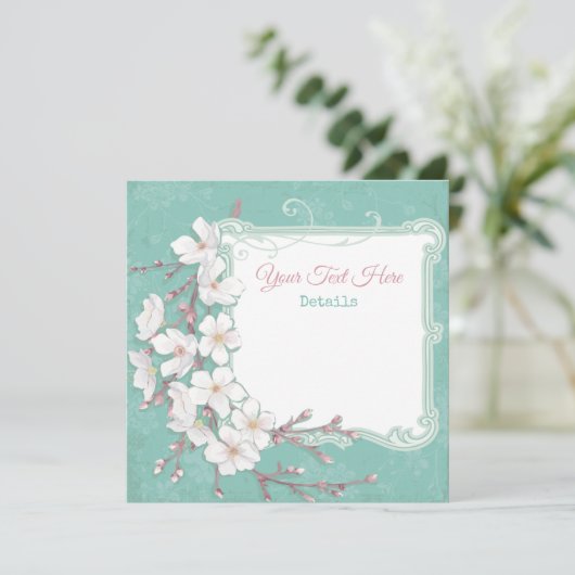 Save The Date Floral Enregistrer La Date (Debout devant)