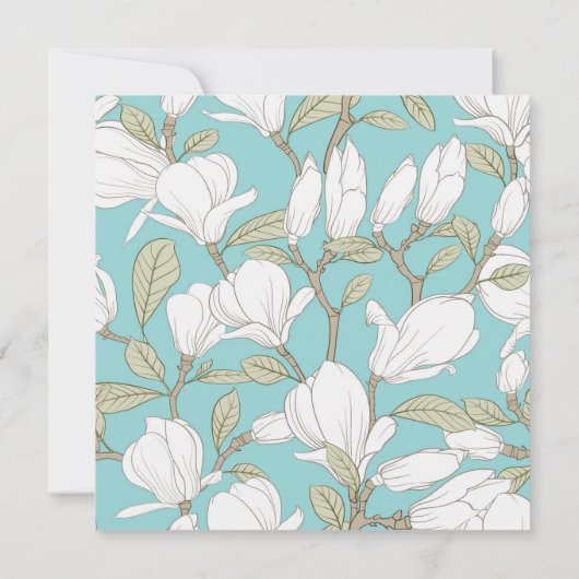 Save The Date Floral Enregistrer La Date (Dos)