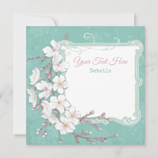 Save The Date Floral Enregistrer La Date (Devant)