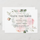 Save The Date Floral Enregistrer la date (Devant / Derrière)