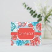 Save The Date Floral Enregistrer la date annonce (Debout devant)