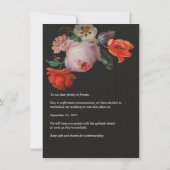 Save The Date Floral foncé et moody Enregistrer la date Invitati (Dos)